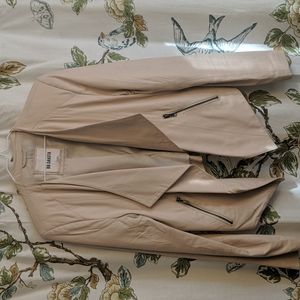 BB Dakota Leather Jacket - Light Pink/Salmon - Large